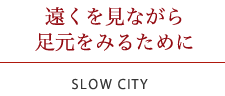 遠くを見ながら足元をみるために